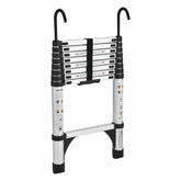 2.6m Portable Telescopic Ladder With Hooks And Carry Bag